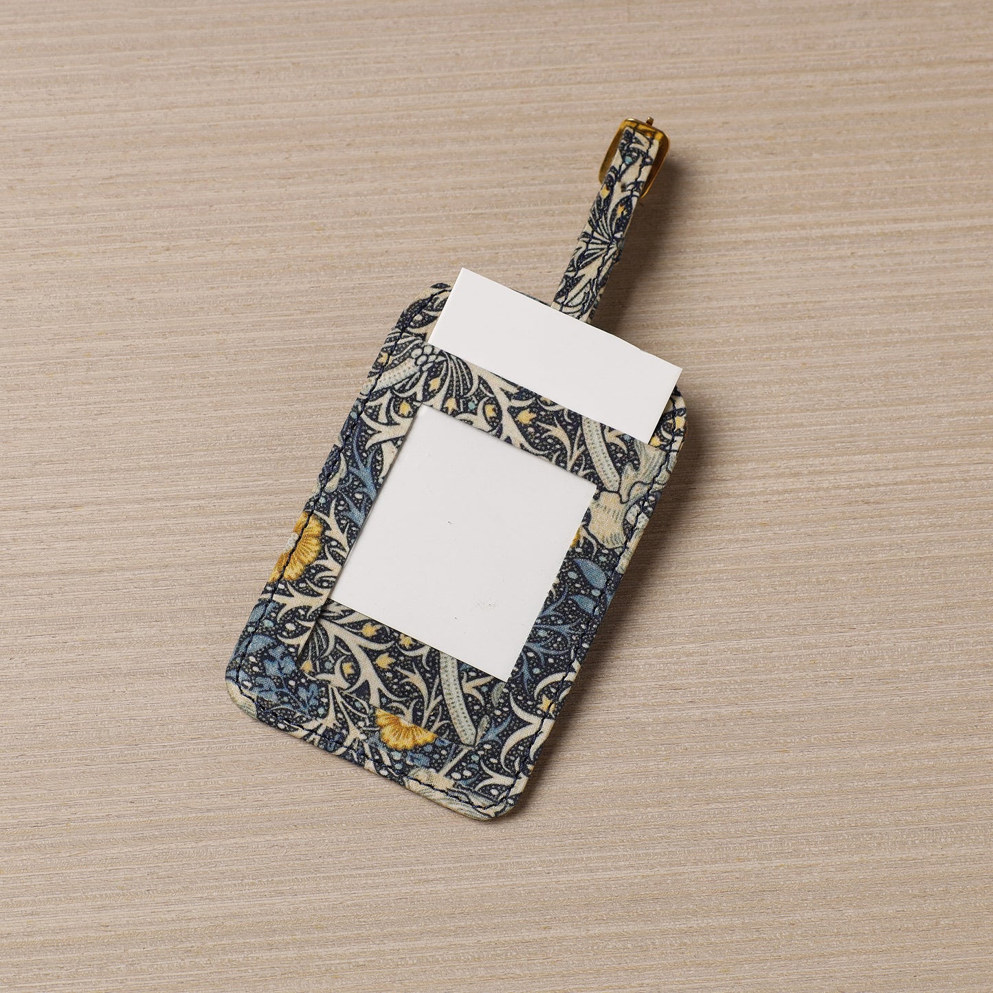 Floral Printed Handcrafted Luggage Tag (4 x 3 in)