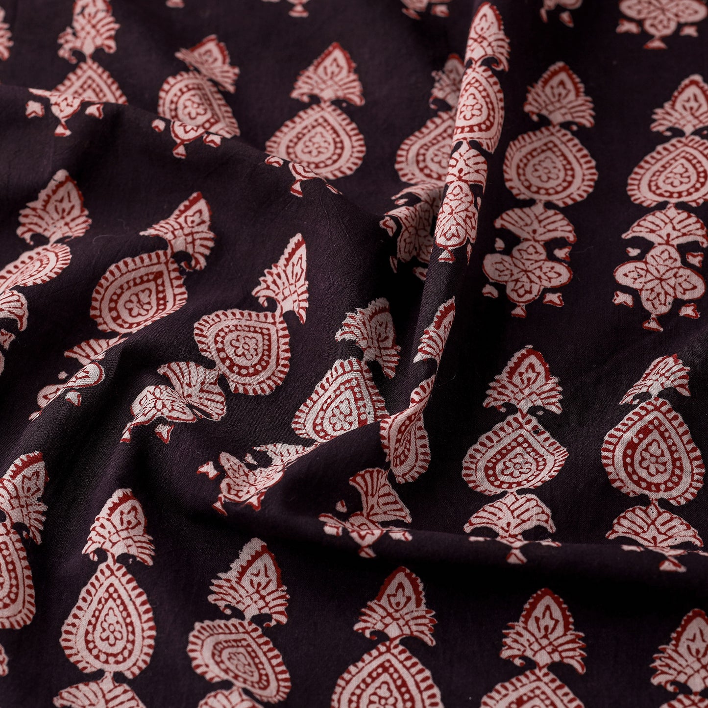 Bagh Block Printed Natural Dyed Cotton Fabric