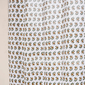 White - sanganeri cotton window curtain (5 x 3.3 feet)