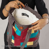 patchwork quilted shoulder bag