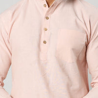 Fine Cotton Handloom Men Short Kurta
