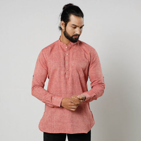 plain short men kurta 