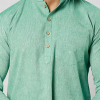 Fine Cotton Handloom Men Short Kurta
