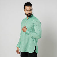 Fine Cotton Handloom Men Short Kurta
