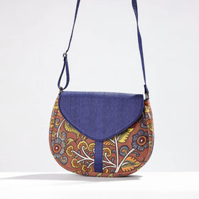 Buy Sling Bag - Handpainted Kalamkari Natural Dyed Ghicha Silk Online at iTokri.com