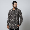  Bagru Block Printed Cotton Men Full Sleeve Shirt 