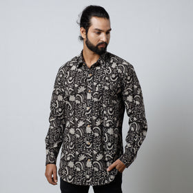  Bagru Block Printed Cotton Men Full Sleeve Shirt 