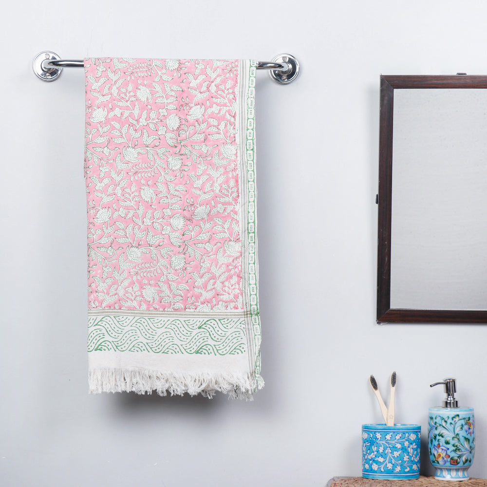 Block Printed Cotton Towel
