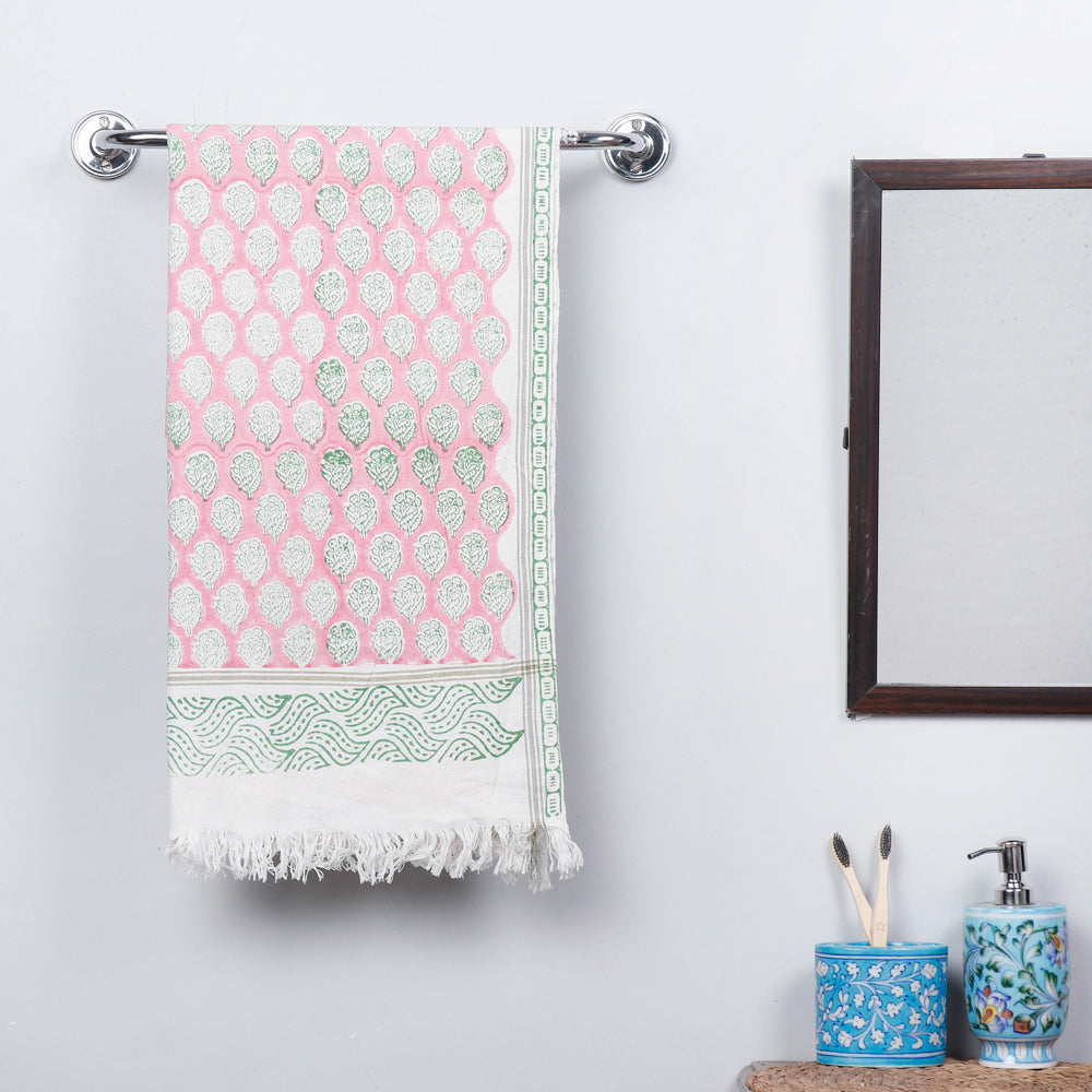 Block Printed Cotton Towel
