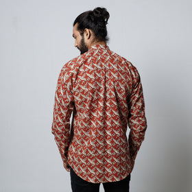  Bagru Block Printed Cotton Men Full Sleeve Shirt 
