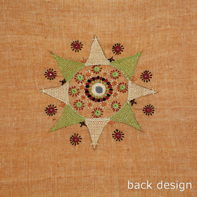 Brown Lambani Embroidery Handspun Cotton Blouse Piece