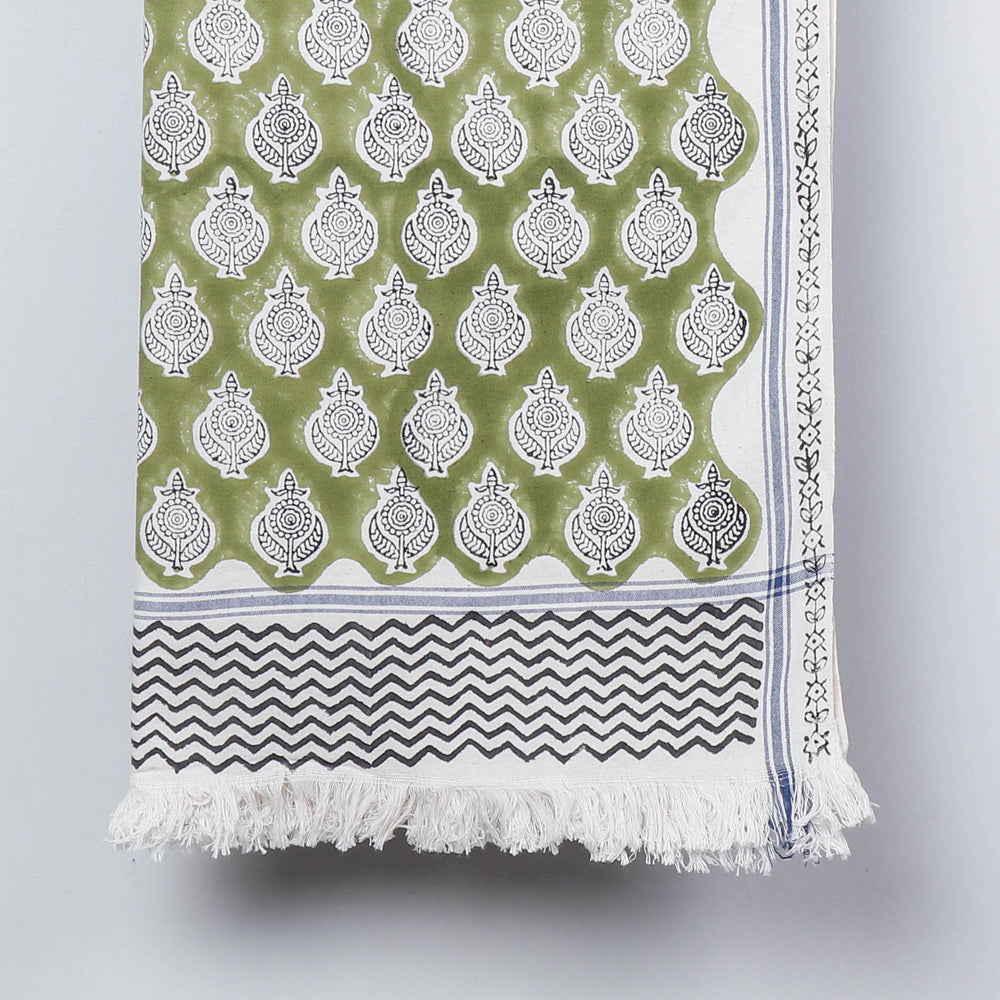 Block Printed Cotton Towel
