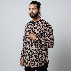 Buy Bagru Block Printed Cotton Men Full Sleeve Shirt Online l iTokri.com