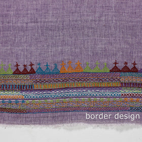 Purple Lambani Embroidery Handspun Cotton Blouse Piece