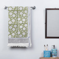 Block Printed Cotton Towel
