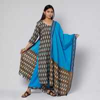 Pochampally Ikat Kurta with Palazzo & Dupatta Set
