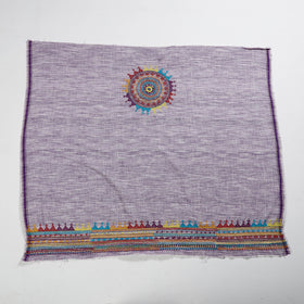 Purple Lambani Embroidery Handspun Cotton Blouse Piece
