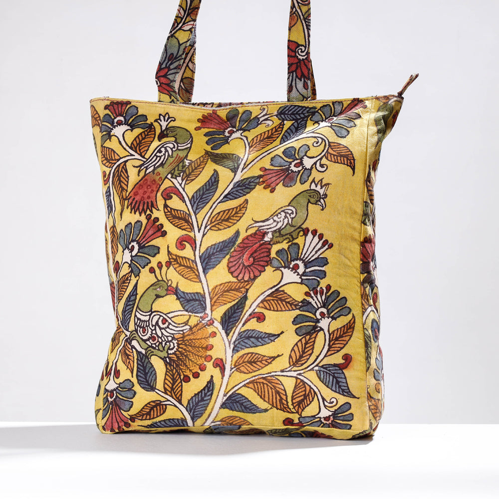 Stylish Kalamkari Silk Mini bag #53965 | Buy Trendy Handbags Online