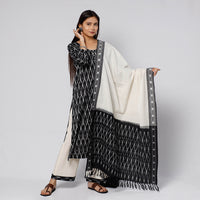 Pochampally Ikat Kurta with Palazzo & Dupatta Set
