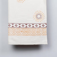 Block Printed Cotton Towel
