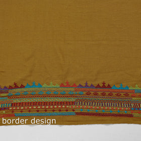 Brown Lambani Embroidery Handspun Cotton Blouse Piece