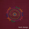 Maroon Lambani Embroidery Handspun Cotton Blouse Piece