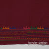 Maroon Lambani Embroidery Handspun Cotton Blouse Piece