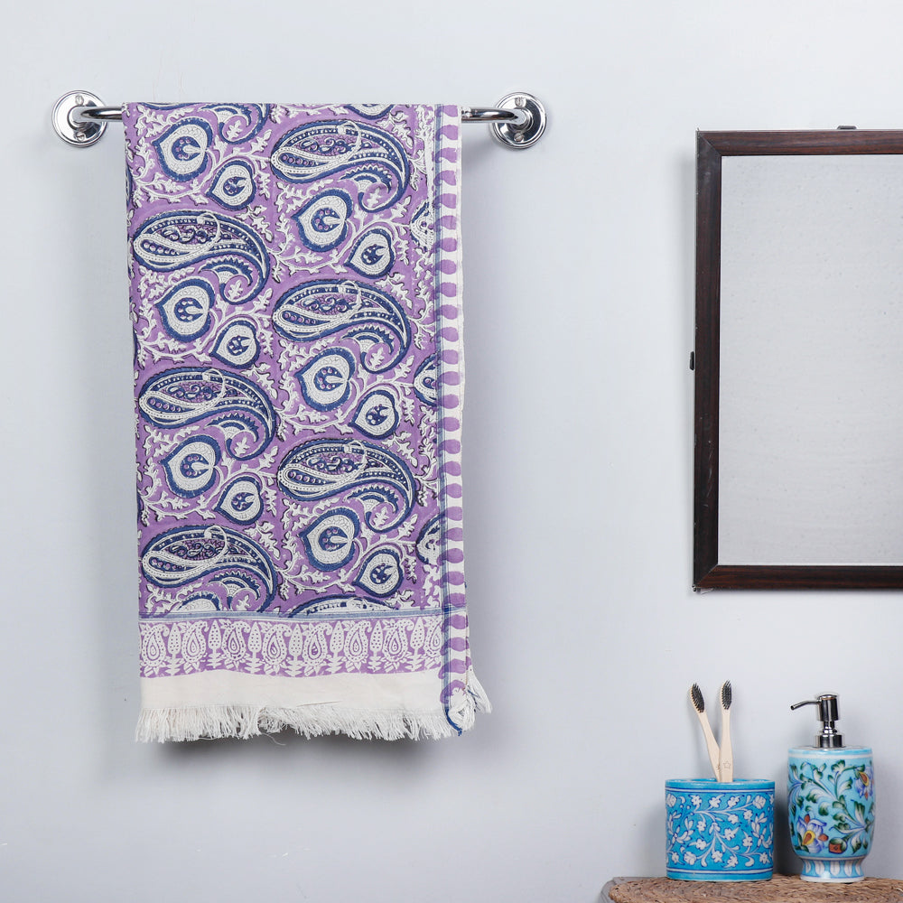 Block Printed Cotton Towel
