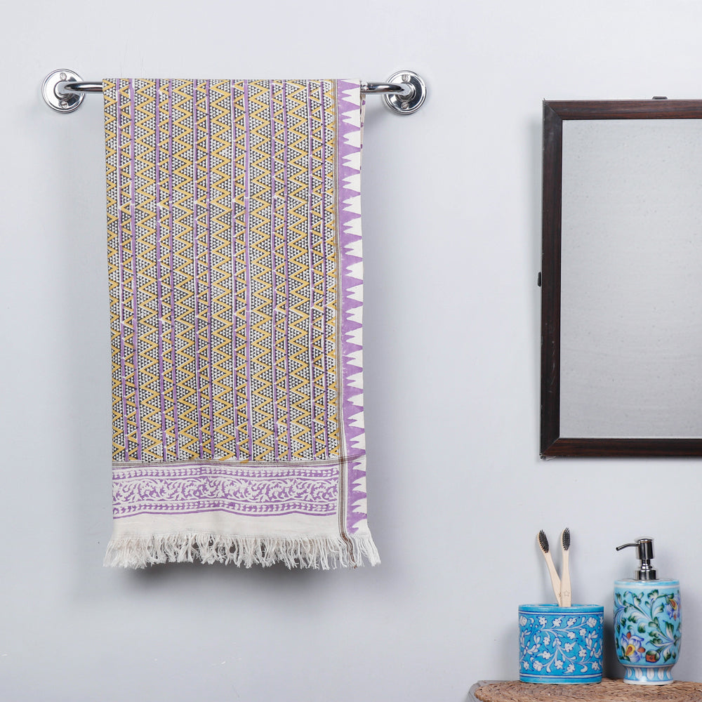 Block Printed Cotton Towel