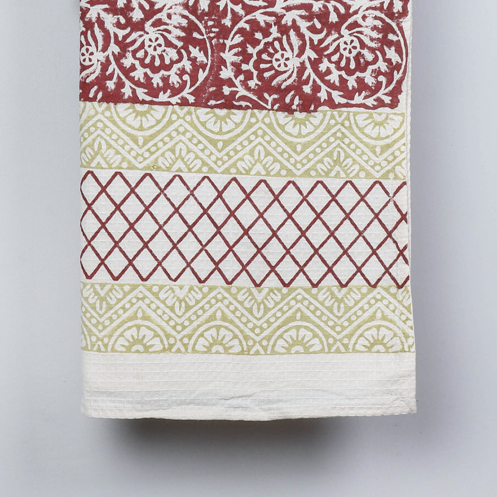 Block Printed Cotton Towel
