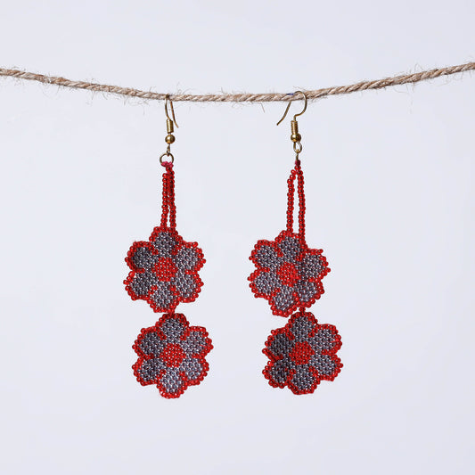 Neemuch Handmade Beadwork Earrings by Pushpa Harit