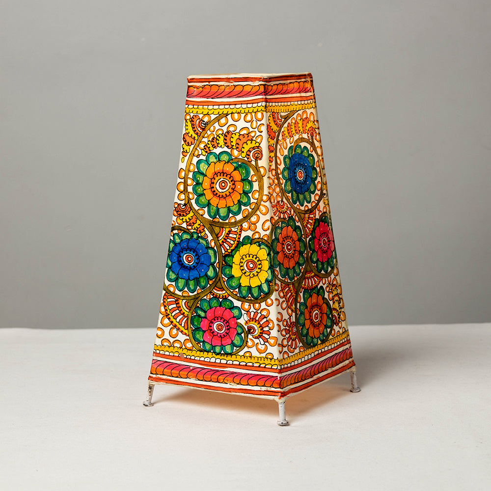 Handpainted Tholu Bommalata Leather Table Lamp (Big) 