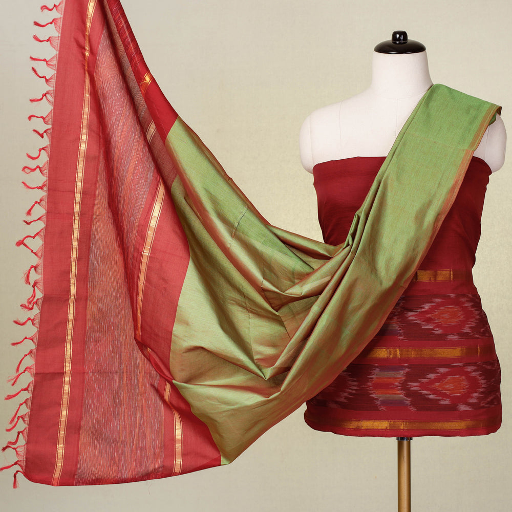 Buy 3pc Pochampally Ikat Cotton Suit Material Set Online at iTokri.com -  iTokri आई.टोकरी