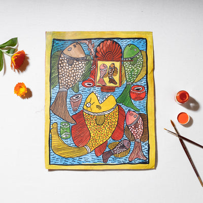 Traditional Patua Painting by Laltu Chitrakar (28cm x 35cm)