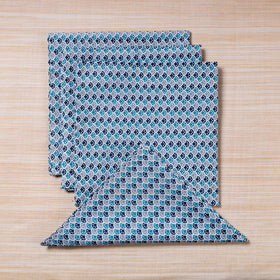  Blue Hand Block Prints Cotton Table Napkin