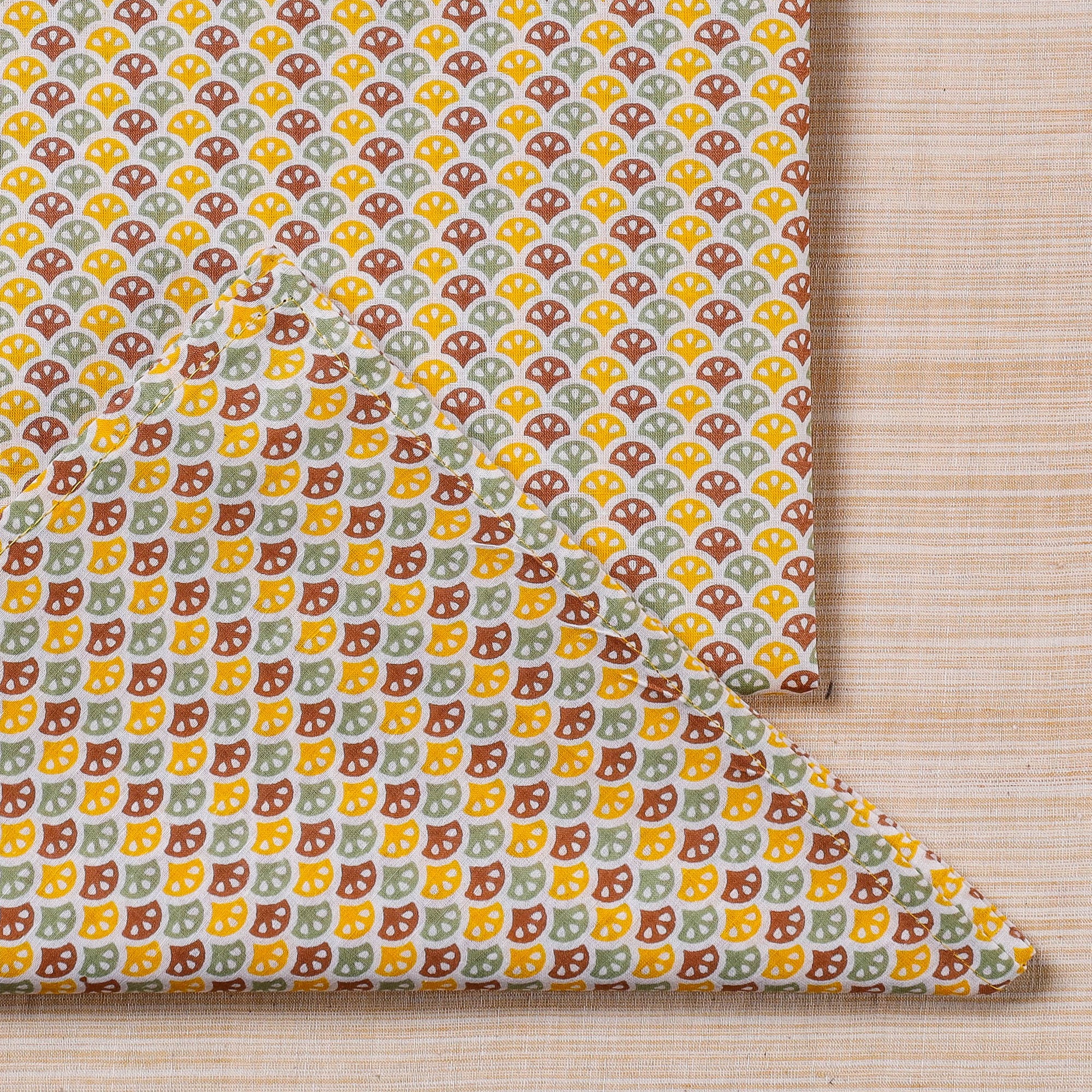  Multicolor Hand Block Prints Cotton Table Napkin