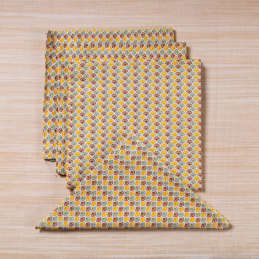  Multicolor Hand Block Prints Cotton Table Napkin