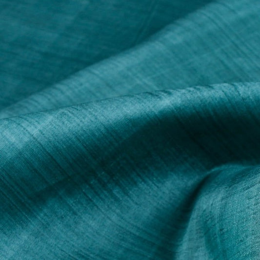 Sea Green - Organic Handspun Handwoven Pure Mulberry Silk Fabric