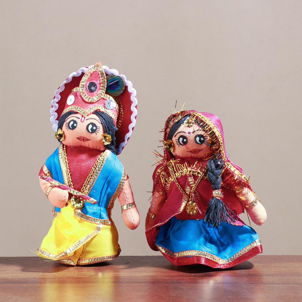 Traditional Handmade Radha Krishna Couple Dolls
