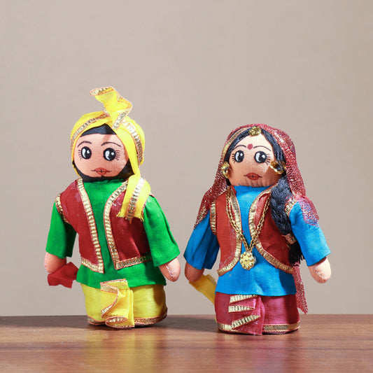 Traditional Handmade Punjabi Couple Dolls