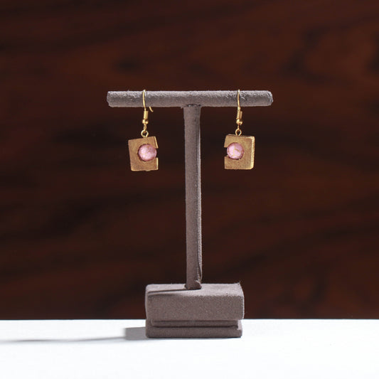 Handcrafted Rectangle Shaped Bamboo Earrings