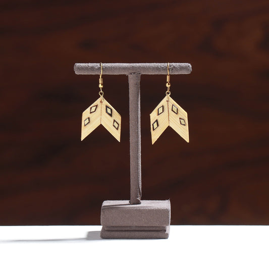 Handcrafted Bird Shaped Bamboo Earrings