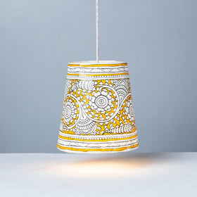  Handpainted Tholu Bommalata Leather Hanging Lamp l iTokri.com 