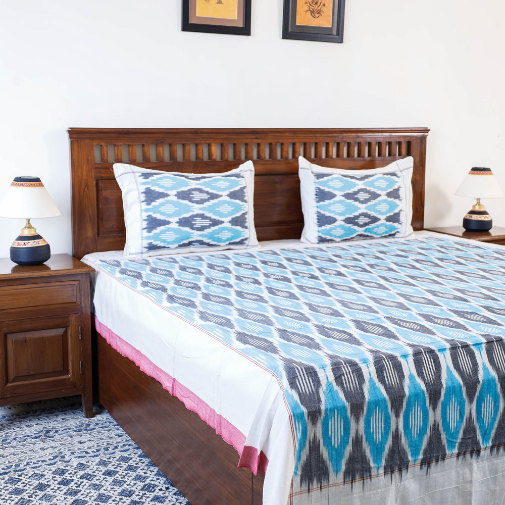 pochampally ikat double bed cover set