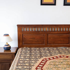 Buy Kalamkari Block Printed Natural Dyed Cotton Double Bedcover Online at iTokri.com