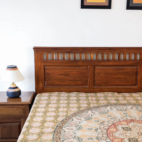 Buy Kalamkari Block Printed Natural Dyed Cotton Double Bedcover Online at iTokri.com