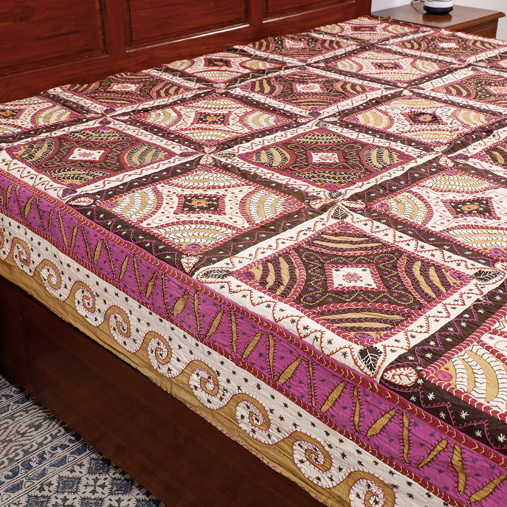 kantha double bed cover