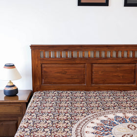 Buy Kalamkari Block Printed Natural Dyed Cotton Double Bedcover Online at iTokri.com