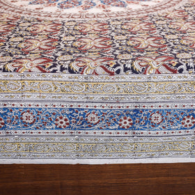 Buy Kalamkari Block Printed Natural Dyed Cotton Double Bedcover Online at iTokri.com