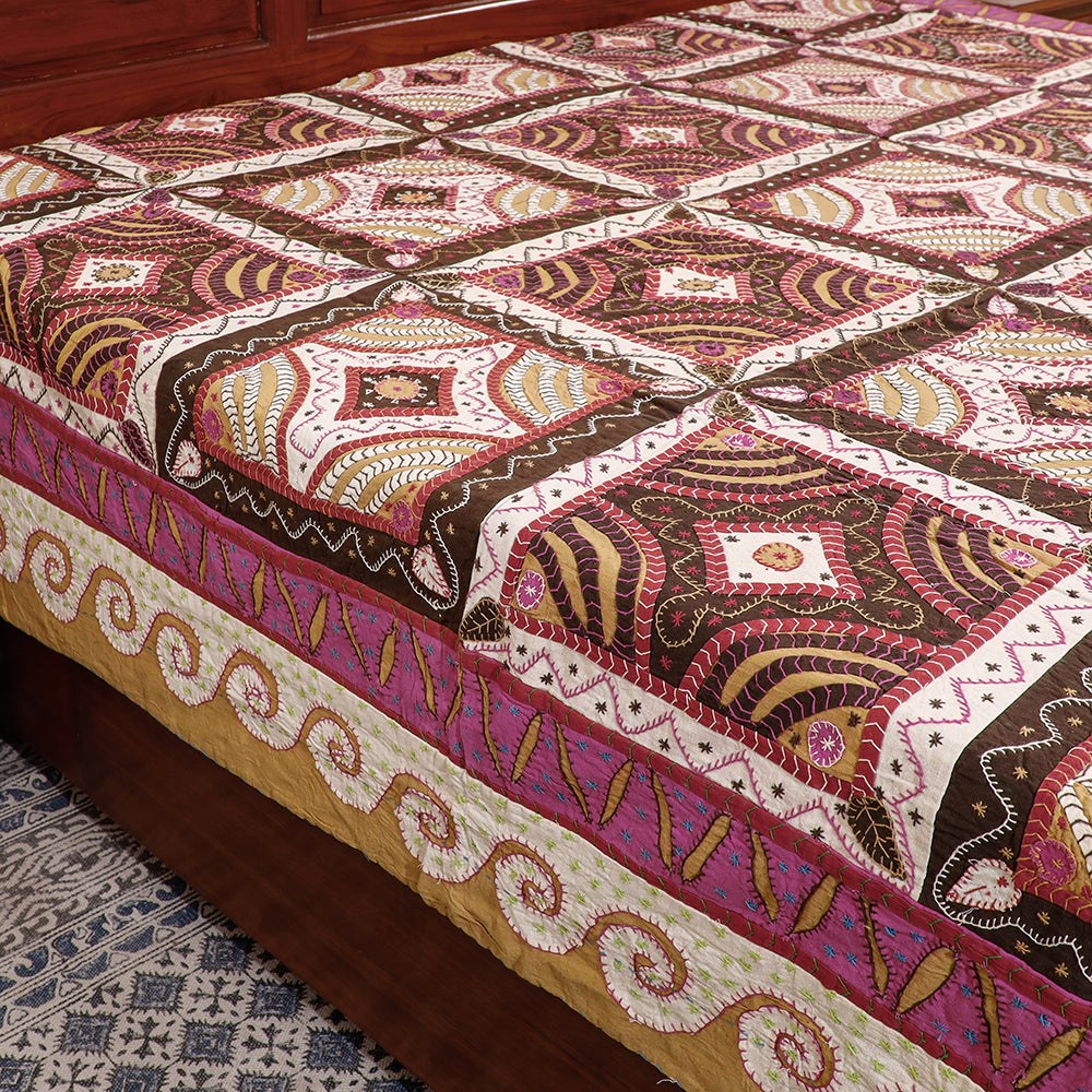 kantha double bed cover